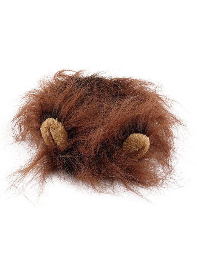 أوتاد باروكة الأسد ماني مزوّدة بأذنين بني Mediumياردة - Image 1