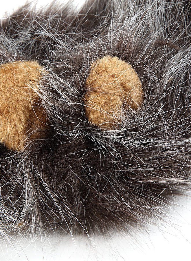 OUTAD Lion Mane Wig Costume With Ears Grey Mediumyard - Image 3