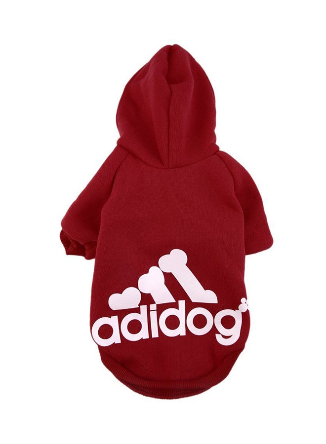 OUTAD Winter Autumn Coat With Hoodie Red L - Image 1
