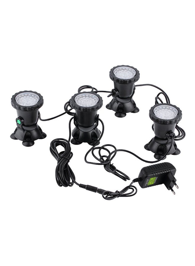 OUTAD - 4-Piece Underwater Garden Fountain Spot Light Black - Image 1