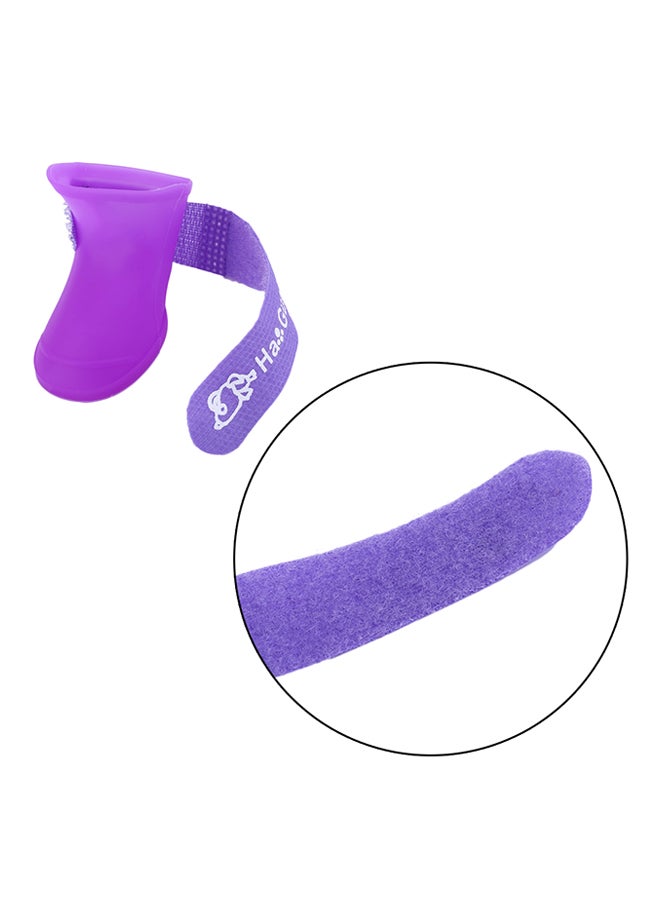 أوتاد أحذية بوت ليّنة مخصَّصة للاستخدام عند سقوط الأمطار مضادة للماء ومصنوعة من الكلوريد متعدد الفنيل بتصميم مبتكر بنفسجي/أبيض Mياردة - Image 5