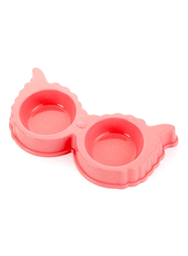 OUTAD Sheep Shape Resin Anti-Skid Combo Bowl Pink/Silver - Image 3