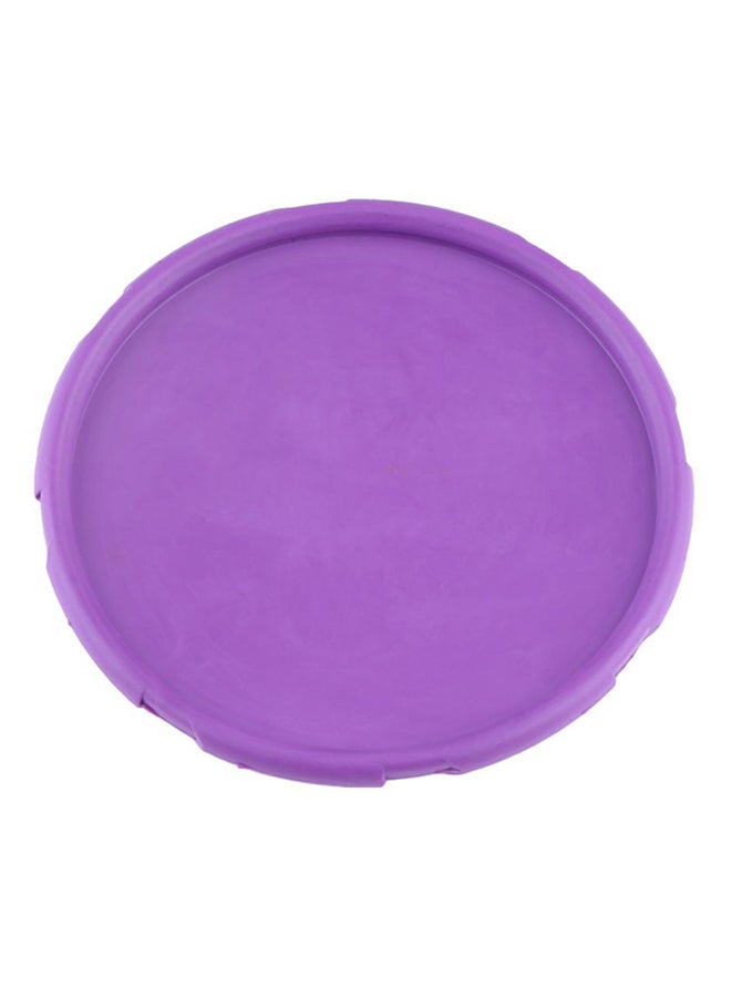 أوتاد دمية تسنين على شكل طبق طائر مطاطية مستديرة طبيعية أرجواني - Image 3