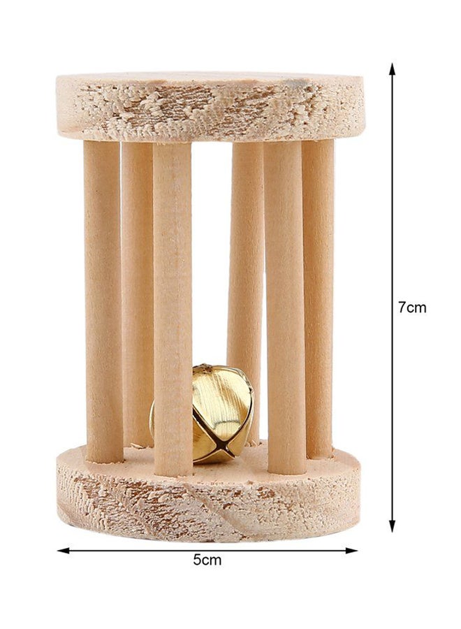 Non-Toxic Small Dumbbells Chew Toy Beige 9x6x6cm