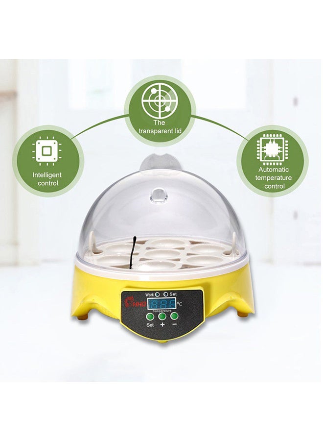 OUTAD - 7 Eggs Automatic Turning Incubator ZM436701 Yellow - Image 1