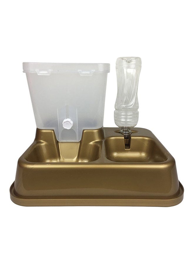 أوتاد جهاز آلي لتوزيع طعام الحيوانات الأليفة والماء ذهبي - Image 1