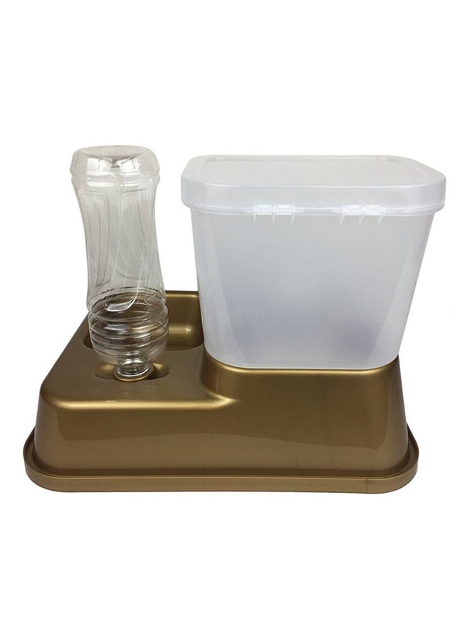 أوتاد جهاز آلي لتوزيع طعام الحيوانات الأليفة والماء ذهبي - Image 2