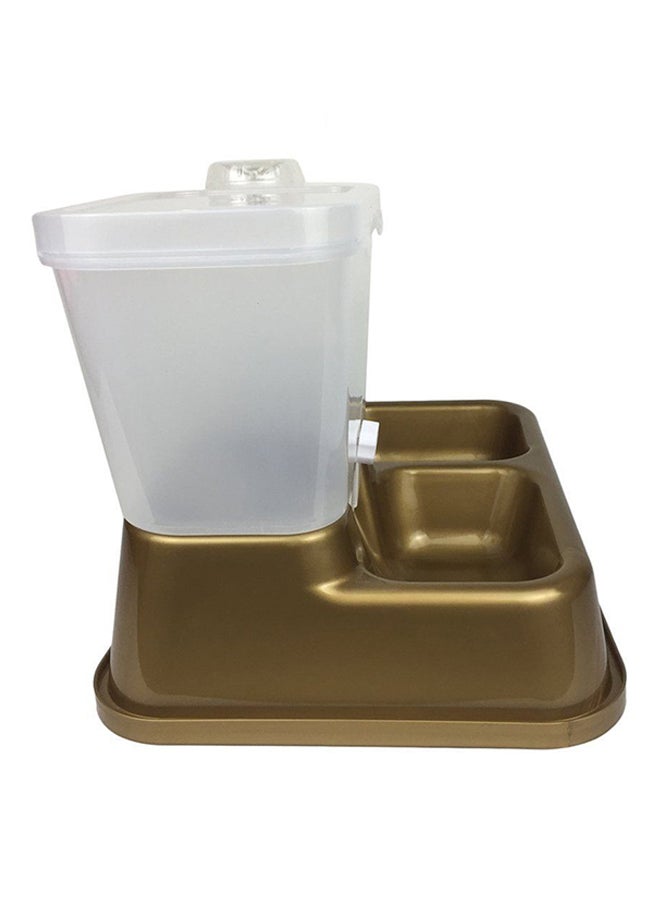 أوتاد جهاز آلي لتوزيع طعام الحيوانات الأليفة والماء ذهبي - Image 3