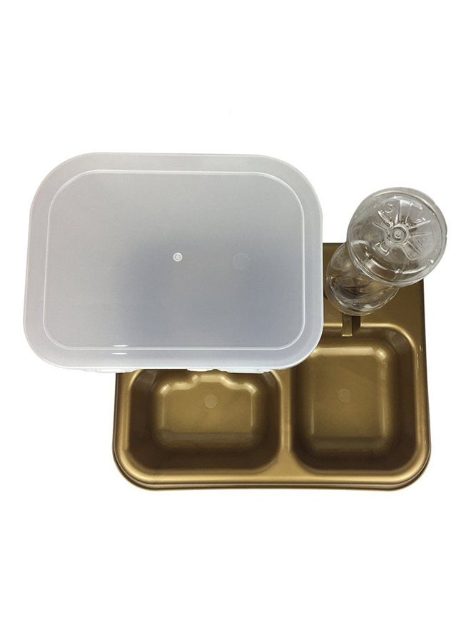 أوتاد جهاز آلي لتوزيع طعام الحيوانات الأليفة والماء ذهبي - Image 5