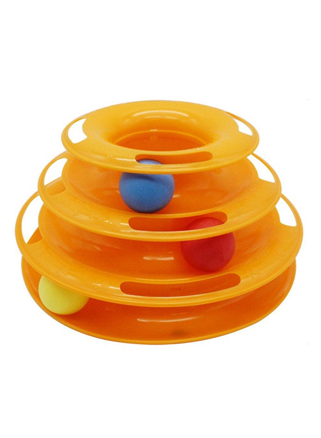 أوتاد لعبة القرص الدوّار المضاد للانزلاق مكون من 3 طبقات أصفر - Image 1