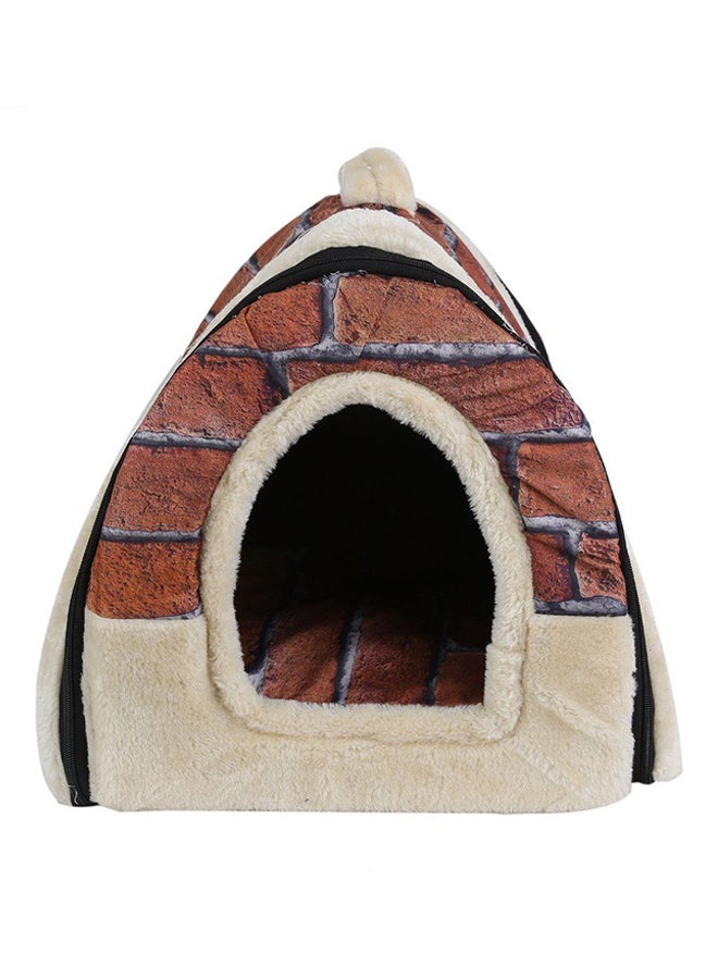 OUTAD Foldable Multifunctional Pet House Brown/Beige Lyard - Image 2