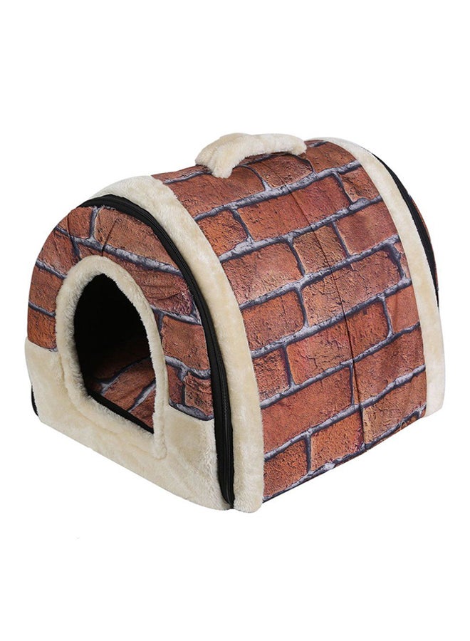 OUTAD Foldable Multifunctional Pet House Brown/Beige Lyard - Image 1