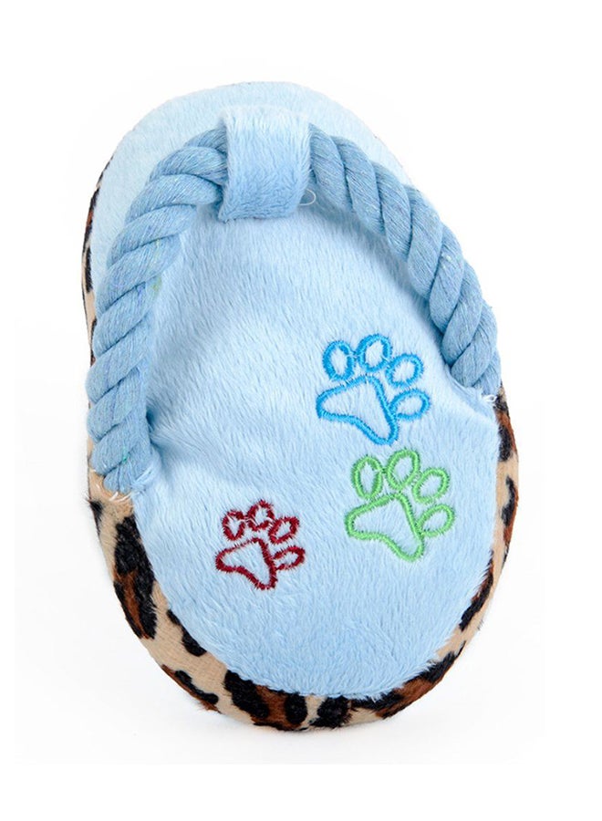 OUTAD Hoopet Soft Plush Slipper Shape Squeaky Toy Blue 150x60x90ml 