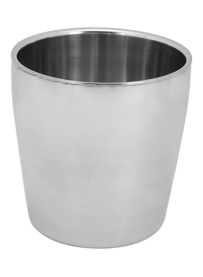 OUTAD Double Layer Travel Tea Coffee Mug Silver - Image 1