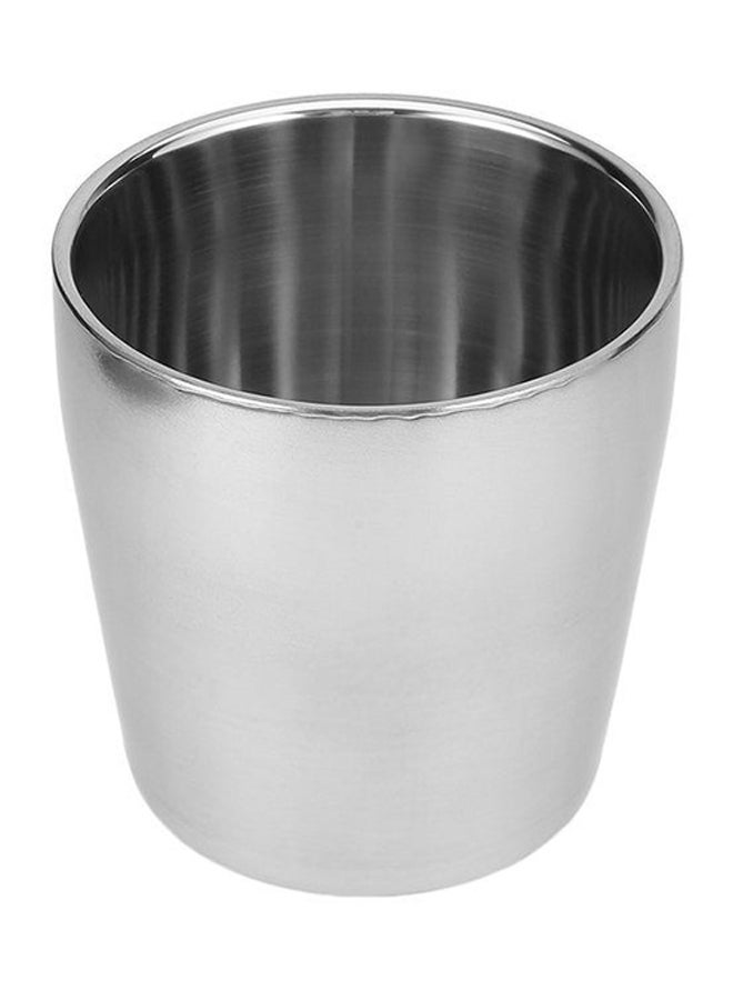 OUTAD Double Layer Travel Tea Coffee Mug Silver - Image 2