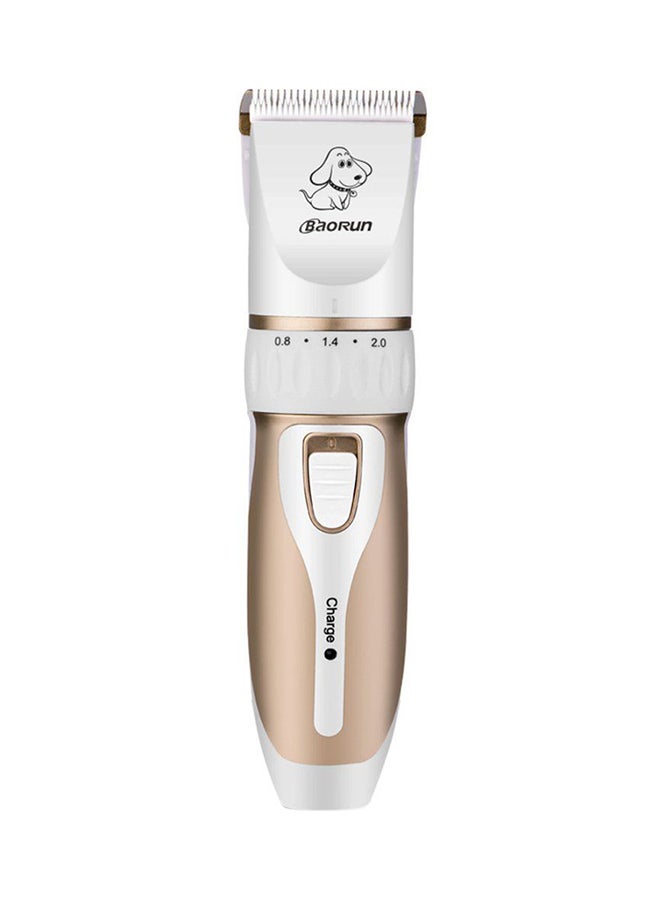 OUTAD Low Noise Rechargeable Hair Grooming Trimmer White/Gold - Image 3
