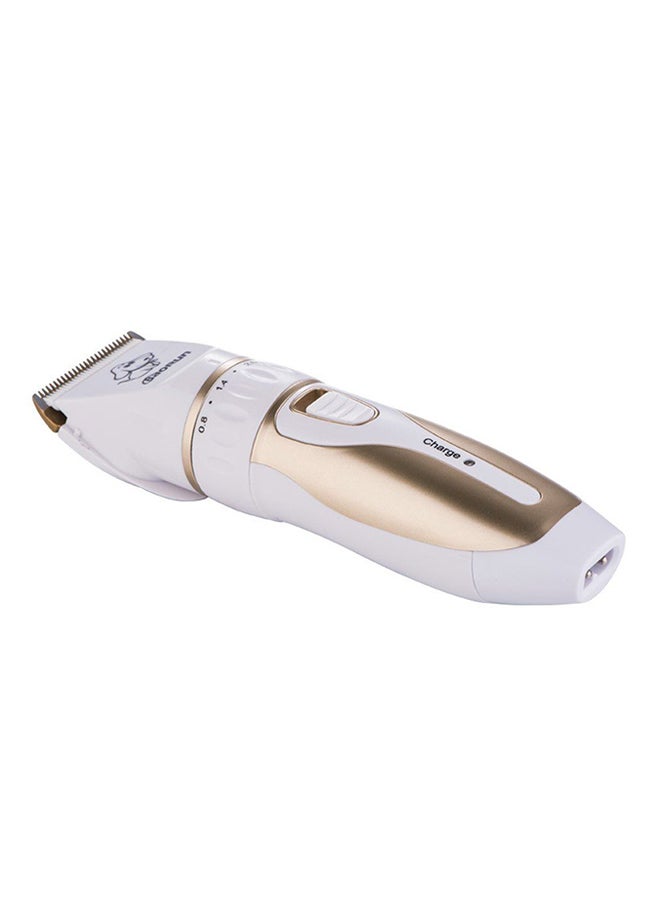 OUTAD Low Noise Rechargeable Hair Grooming Trimmer White/Gold - Image 4