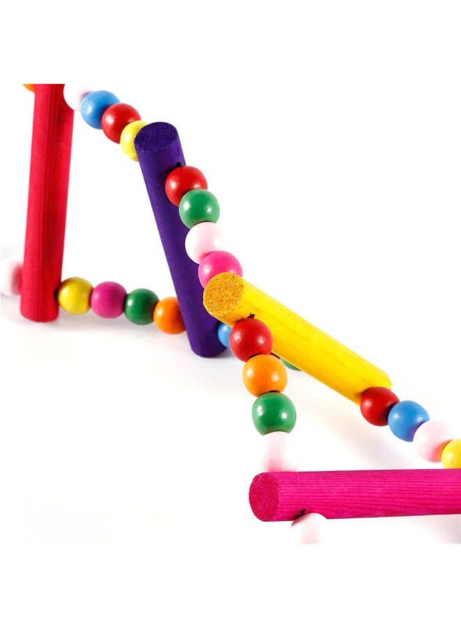 أوتاد لعبة سلم تسلق الجسر مكوّن من 12 درجة متعدد الألوان - Image 4