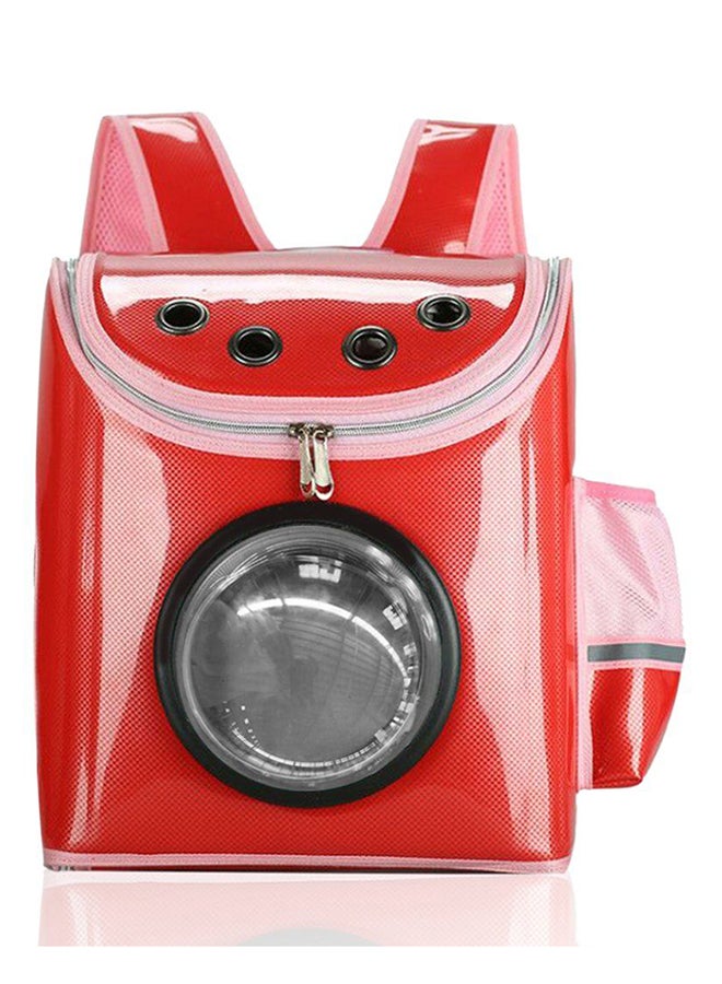أوتاد حقيبة ظهر على شكل كابينة فضائية تسمح بالتهوية لحمل الحيوانات الأليفة في الأماكن الخارجية أحمر - Image 2