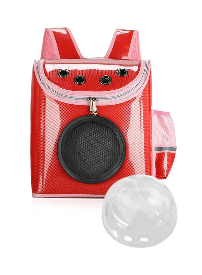 أوتاد حقيبة ظهر على شكل كابينة فضائية تسمح بالتهوية لحمل الحيوانات الأليفة في الأماكن الخارجية أحمر - Image 1