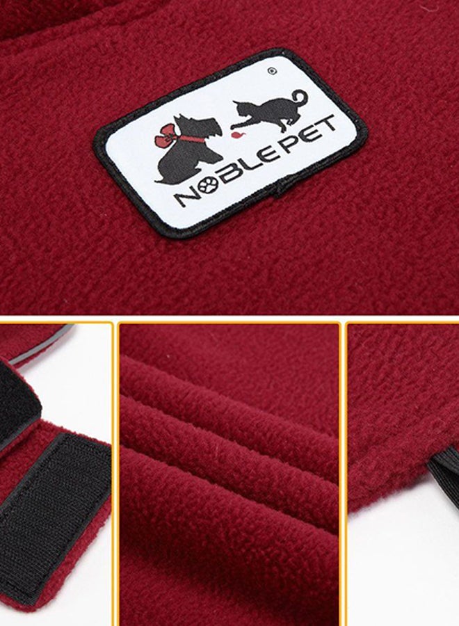 OUTAD Warm Double-Sided Polar Fleece Coat Red - Image 4