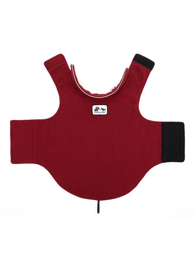 أوتاد معطف من الصوف القطبي يمكن ارتداؤه على الوجهين يوفر الدفء أحمر - Image 3