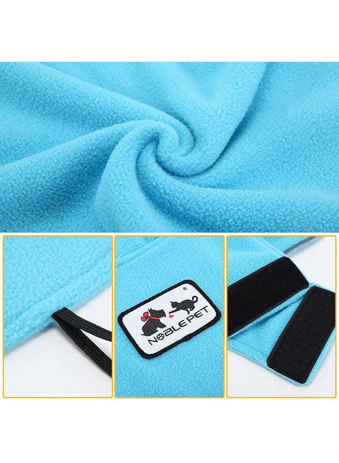 أوتاد معطف من الصوف القطبي يمكن ارتداؤه على الوجهين يوفر الدفء أزرق سماوي - Image 4