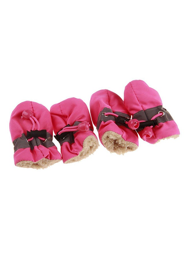 OUTAD Anti-Skid Soft-Soled Waterproof Prewalker Shoes Pink - Image 1