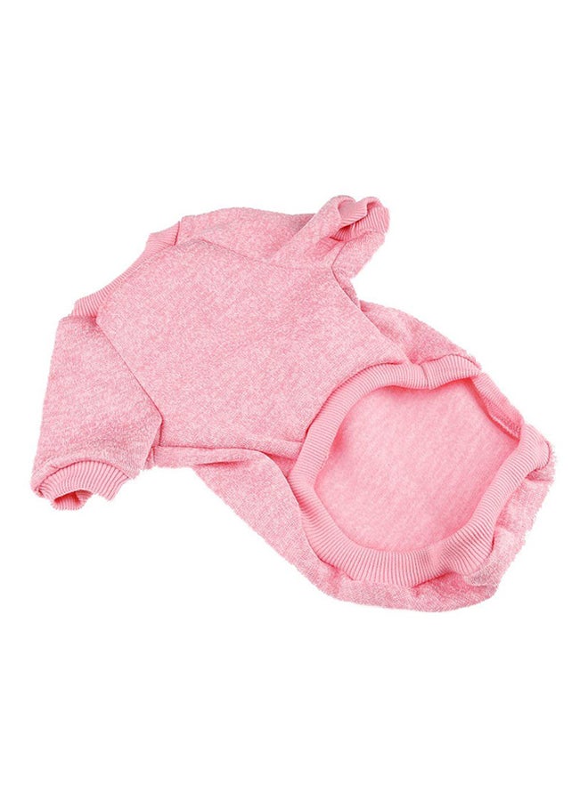 OUTAD 2-Feet Casual Winter Sweater With Hoodie Pink XSyard - Image 2
