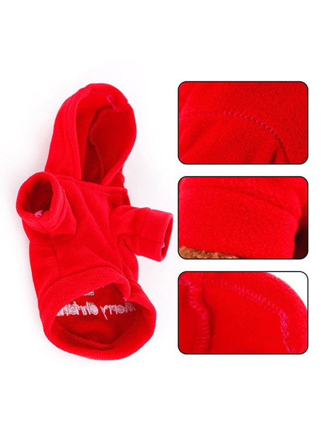 OUTAD Christmas Winter Autumn Coat With Hoodie Red - Image 3