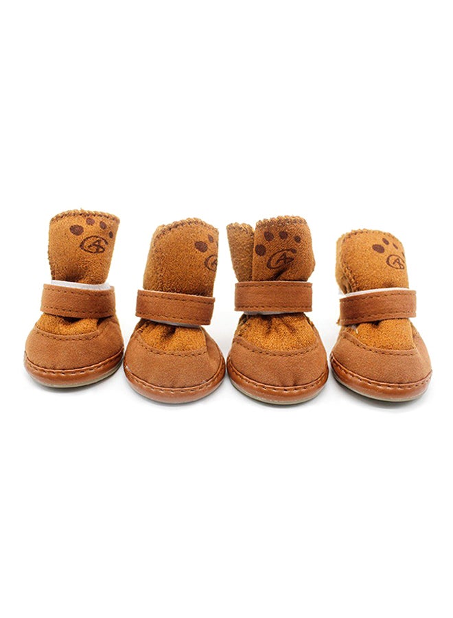 OUTAD 4-Piece Snow Boots Brown - Image 1