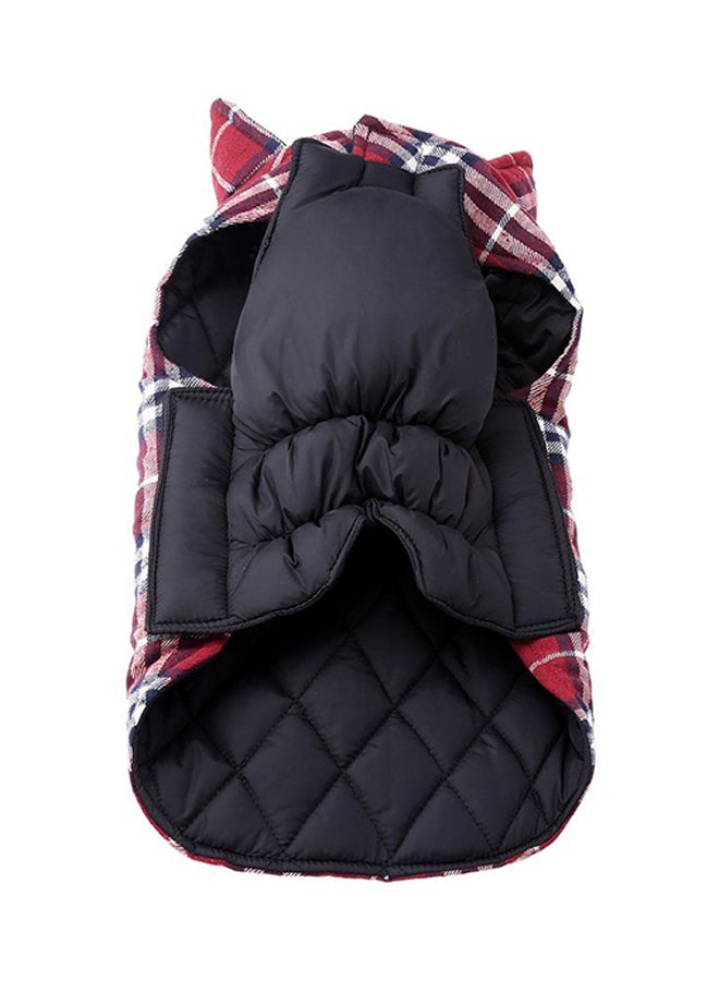 أوتاد معطف شتوي خريفي مضاد للماء يمكن ارتداؤه على الوجهين أحمر XSياردة - Image 2