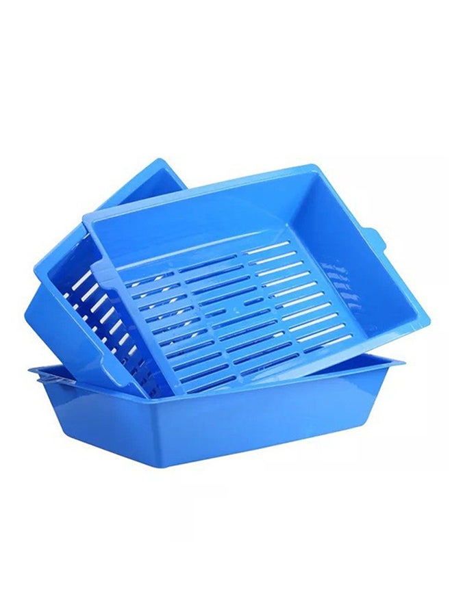 أوتاد وعاء للتبول شبه مغلق مقاوم لانتشار لرذاذ أزرق - Image 1