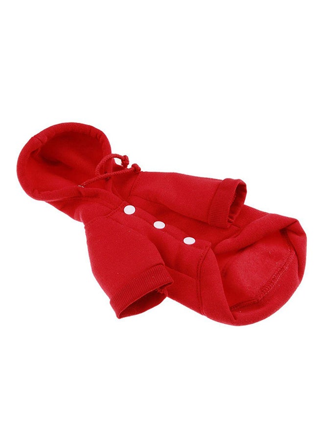 OUTAD Winter Soft Coat With Hoodie Red M  - Image 1