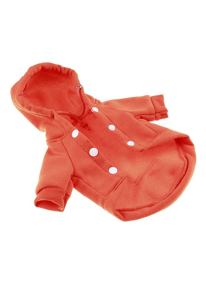 أوتاد معطف شتوي ناعم بتصميم غطاء رأس برتقالي XXLياردة - Image 3