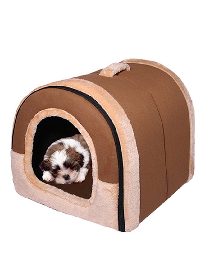 OUTAD Washable Pet House With Sleeping Kennel Brown - Image 2