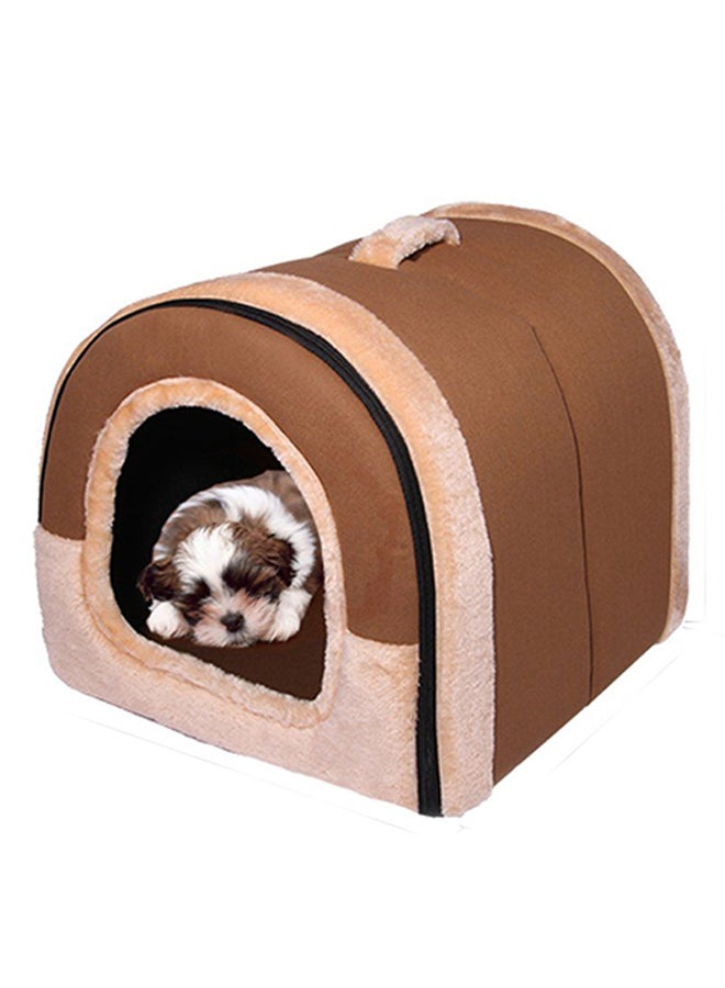 OUTAD Washable Pet House With Sleeping Kennel Brown - Image 3