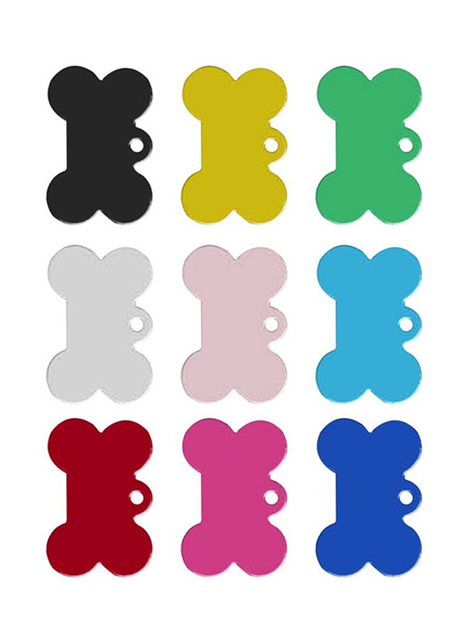 أوتاد بطاقات تعريف للحيوانات الأليفة على شكل عظمة مصنوعة من الألومنيوم ومكونة من قطعتين أسود 3.8x0.3x2.5سم - Image 4