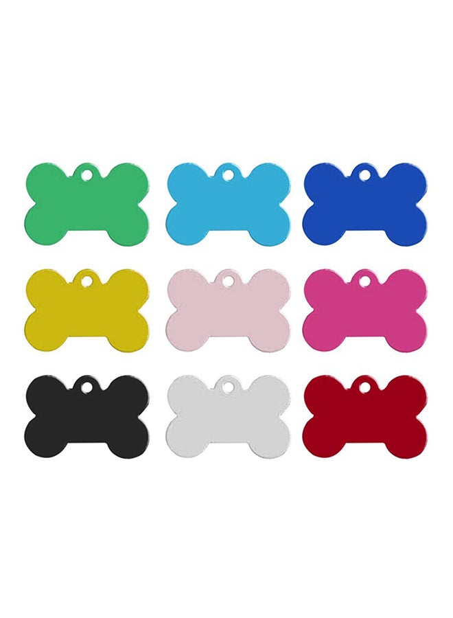 أوتاد بطاقات تعريف للحيوانات الأليفة على شكل عظمة مصنوعة من الألومنيوم ومكونة من قطعتين أسود 3.8x0.3x2.5سم - Image 3