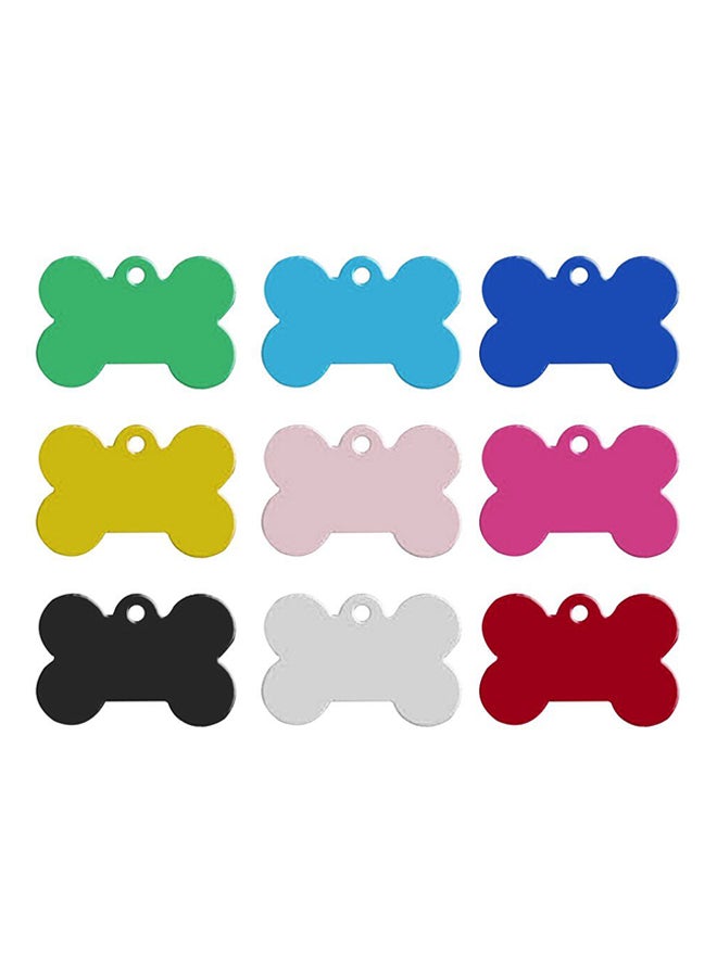 أوتاد بطاقات تعريف للحيوانات الأليفة على شكل عظمة مصنوعة من الألومنيوم ومكونة من قطعتين أخضر 3.8x0.3x2.5سم - Image 3