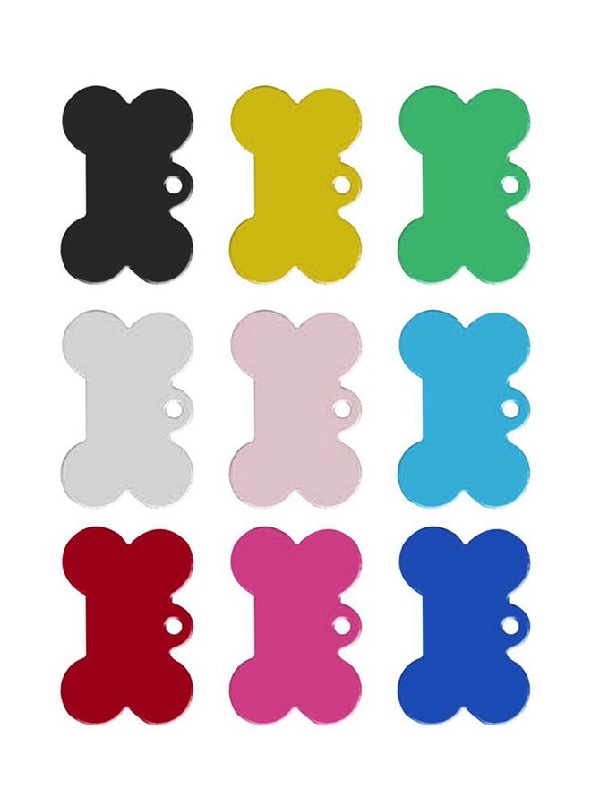 أوتاد بطاقات تعريف للحيوانات الأليفة على شكل عظمة مصنوعة من الألومنيوم ومكونة من قطعتين أخضر 3.8x0.3x2.5سم - Image 4