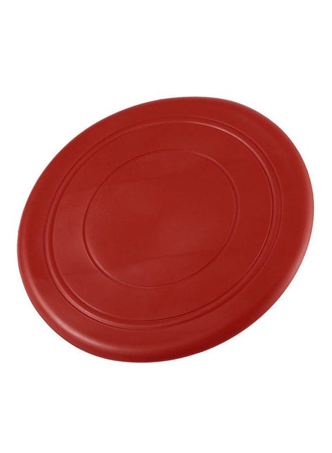 Frisbee Silicone Flying Disc Tooth Training Fetch Toy Red Lyard