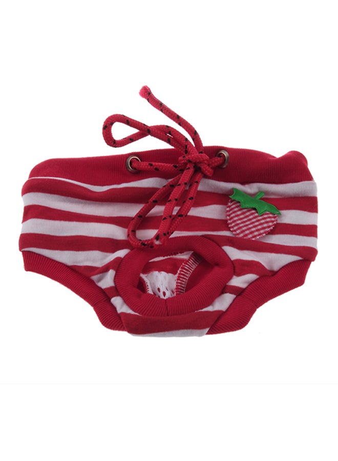 أوتاد سروال رائع ومريح بتصميم حفاضة صحية أحمر/أبيض - Image 2