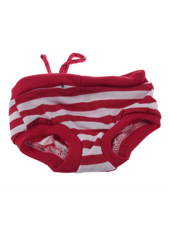 أوتاد سروال رائع ومريح بتصميم حفاضة صحية أحمر/أبيض - Image 4