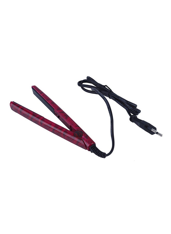 Electronic Ceramic Hair Straightener Red/Black - Image 3