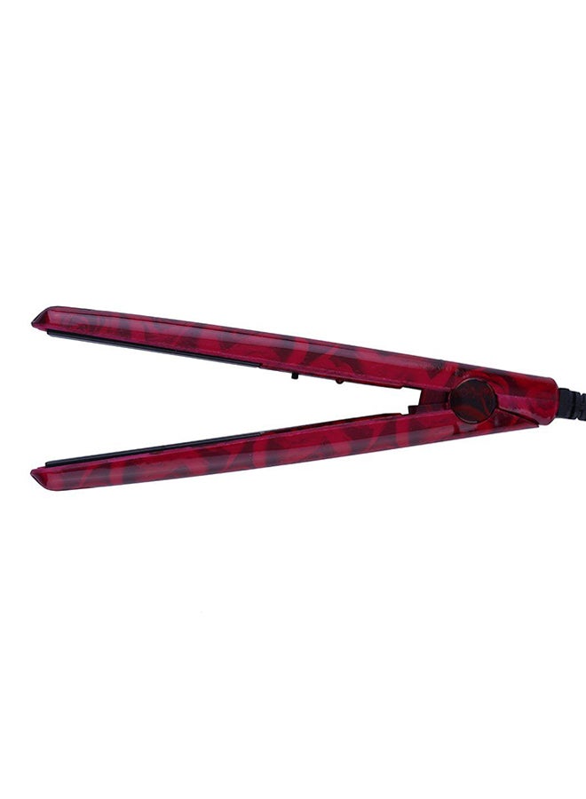 Electronic Ceramic Hair Straightener Red/Black - Image 4