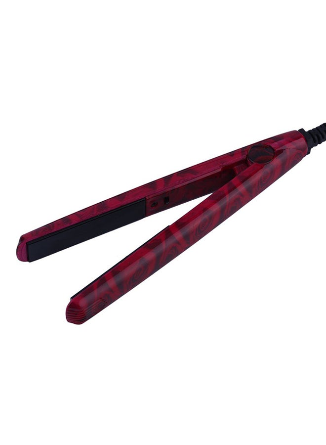 Electronic Ceramic Hair Straightener Red/Black - Image 5