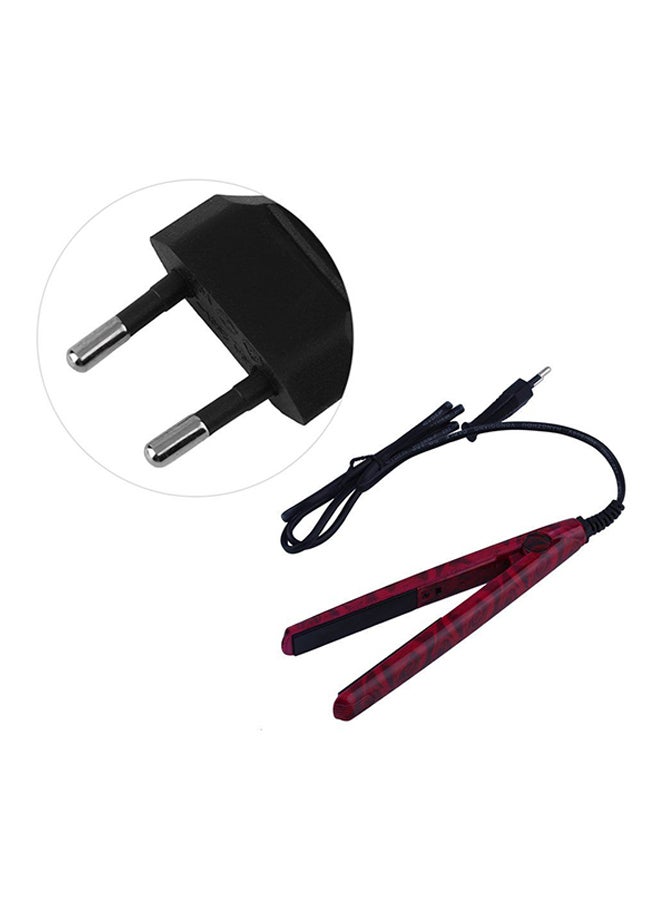 Electronic Ceramic Hair Straightener Red/Black - Image 2