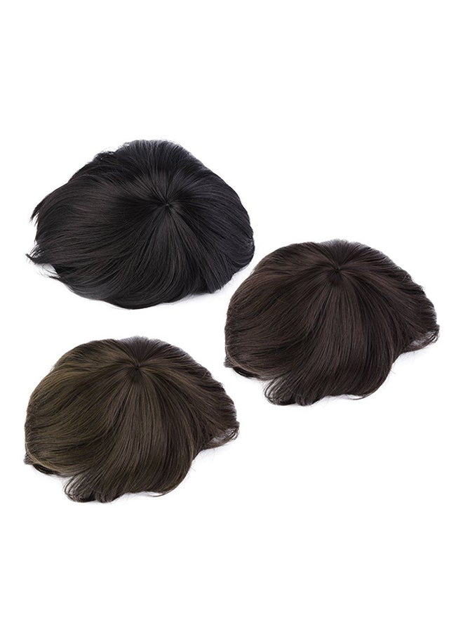 Short Straight Hair Full Cosplay Wig Dark Brown - Image 4