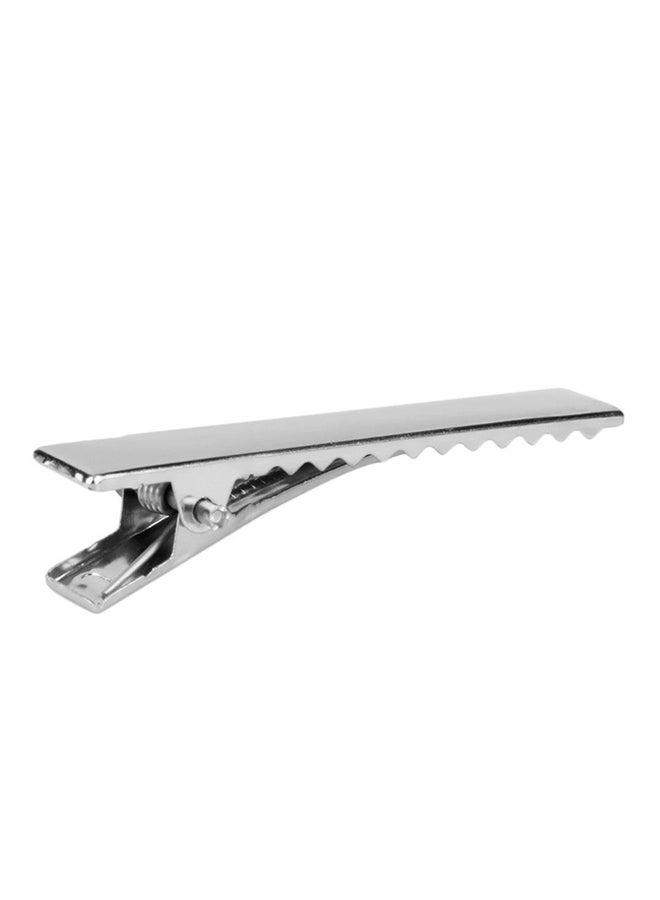 20-Piece Crocodile Teeth Hair Clips Silver 55 x 7mm - Image 5